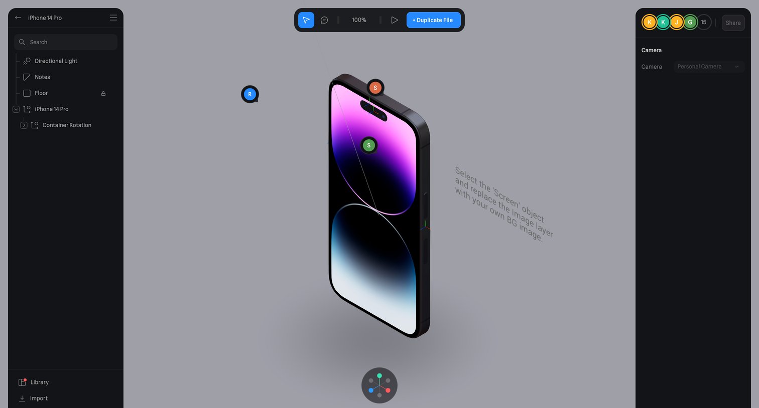 Spline - iPhone 14 Pro · Spline screen