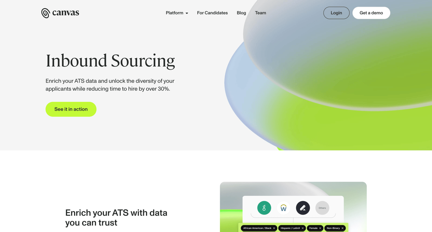 Untapped - Candidate Sourcing Software for Recruiters | Canvas screen