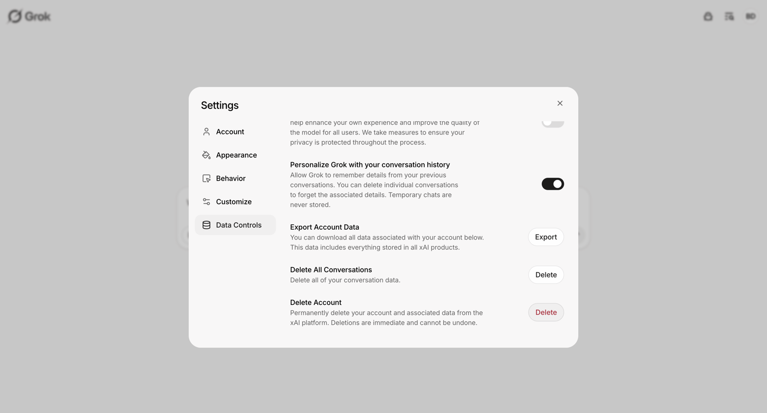 Grok screen