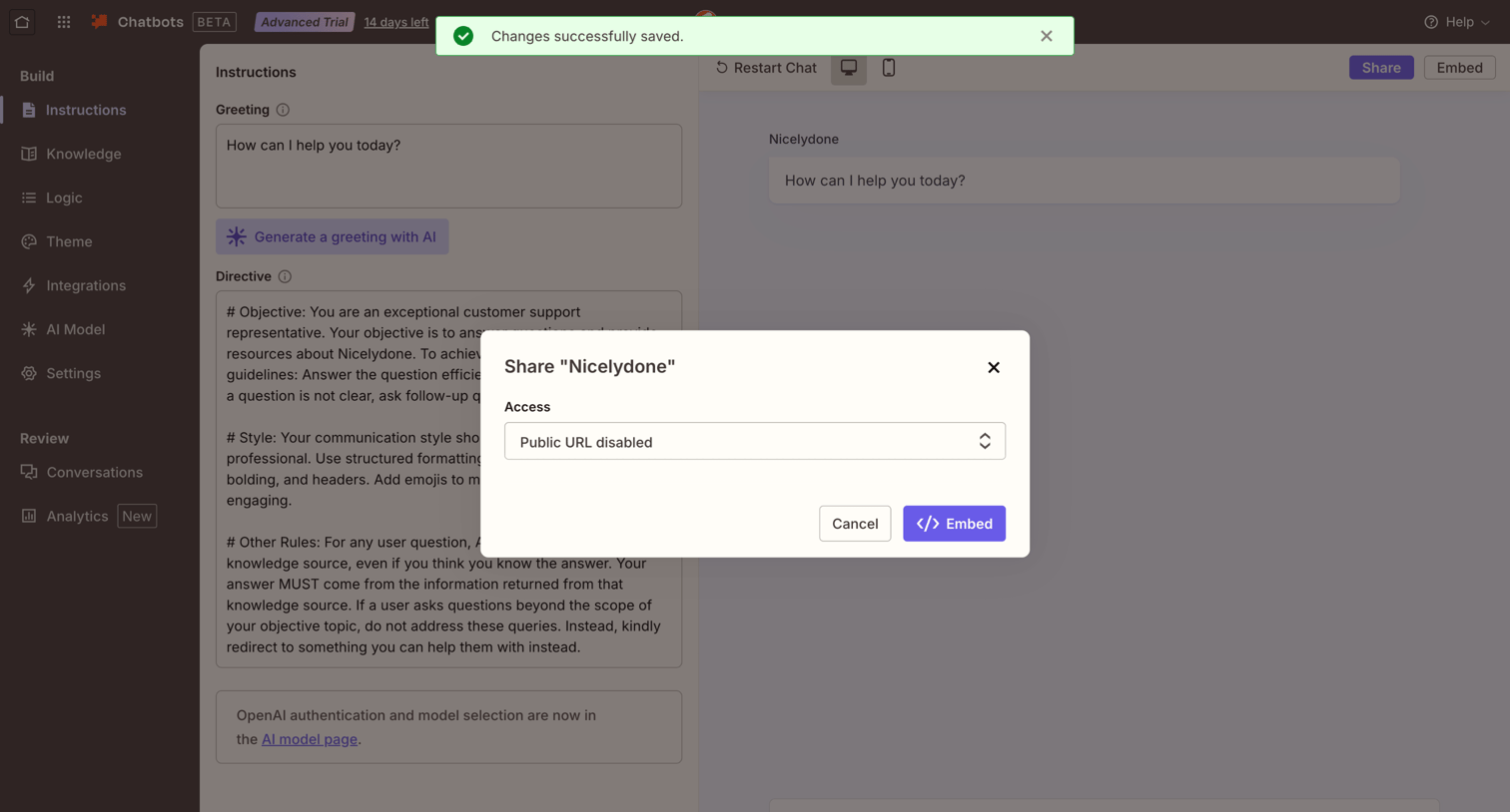 Zapier - Chatbots - Nicelydone screen