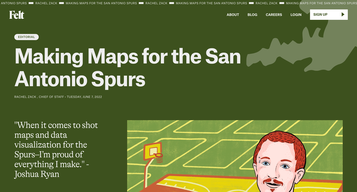 Felt - Making Maps for the San Antonio Spurs screen