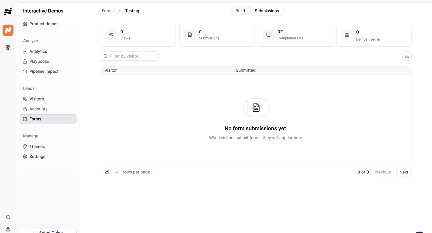 Navattic - Testing · Submissions · nicelydone3 screen