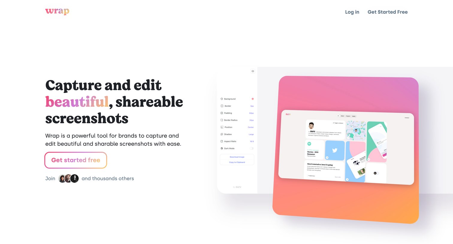 Wrap - Wrap — Capture | Edit Beautiful Screenshots screen