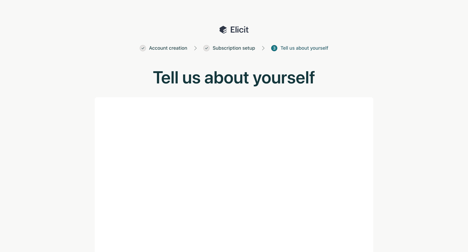 Elicit - Elicit The AI Research Assistant screen