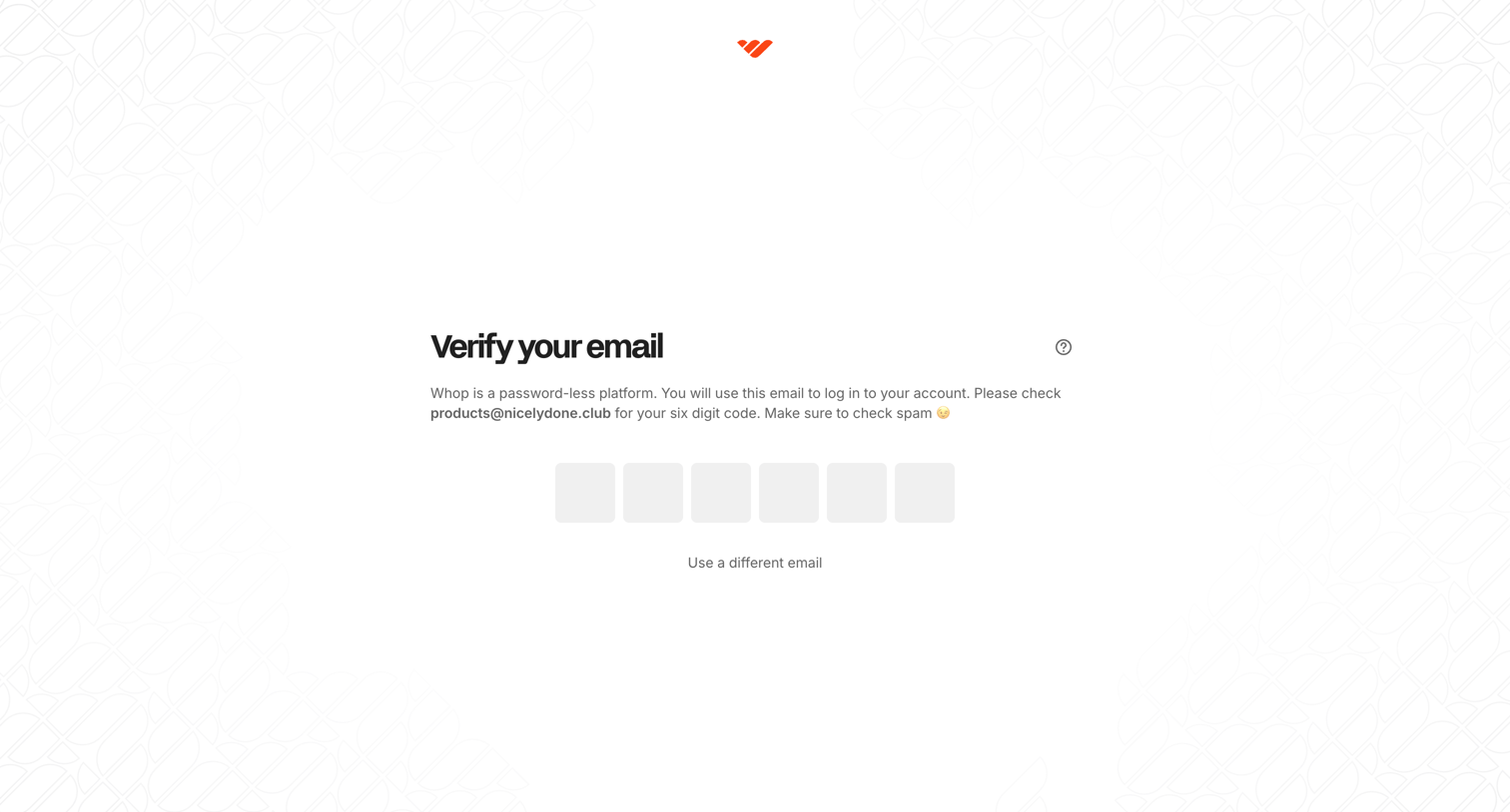 Whop - Home | Whop screen