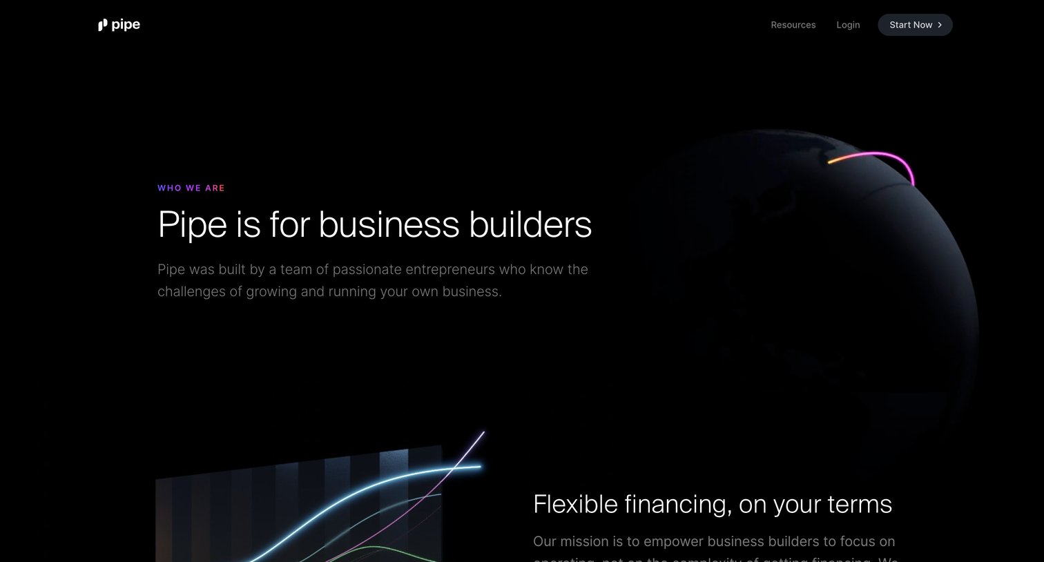 Pipe - Learn how Pipe can help you finance growth screen