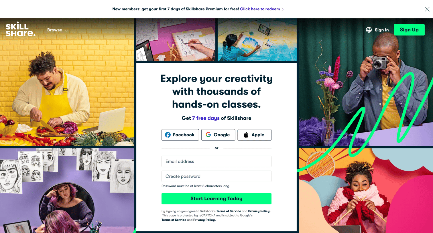 Skillshare - Online Classes for Creatives | Skillshare screen
