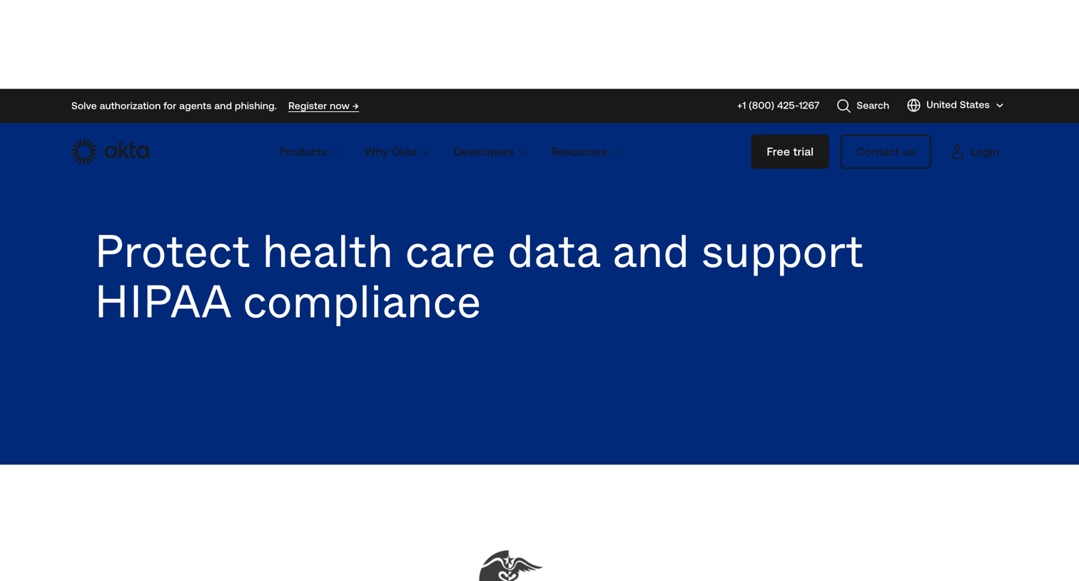 Okta - HIPAA screen