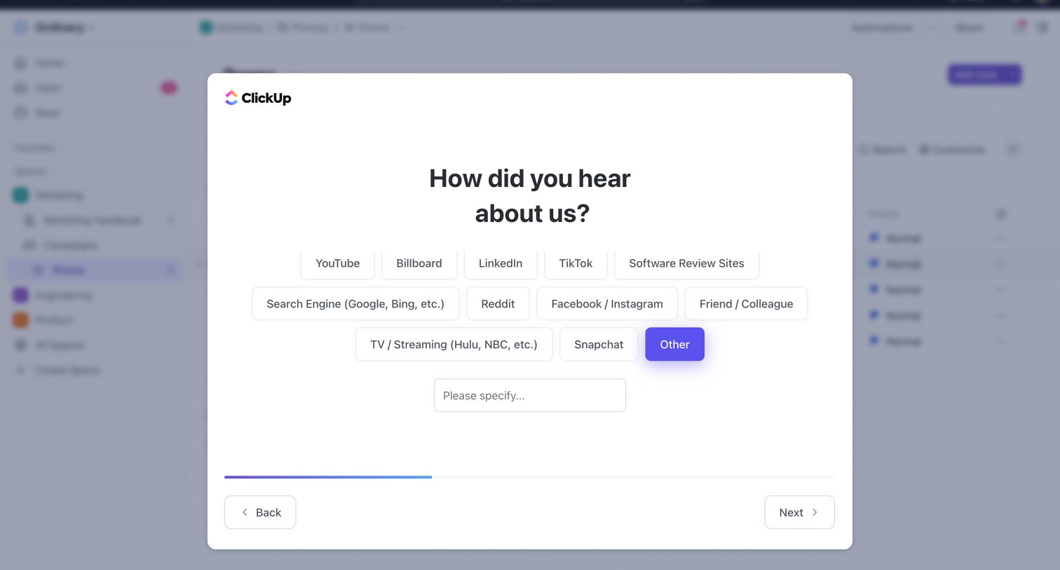 ClickUp - Onboarding | ClickUp screen