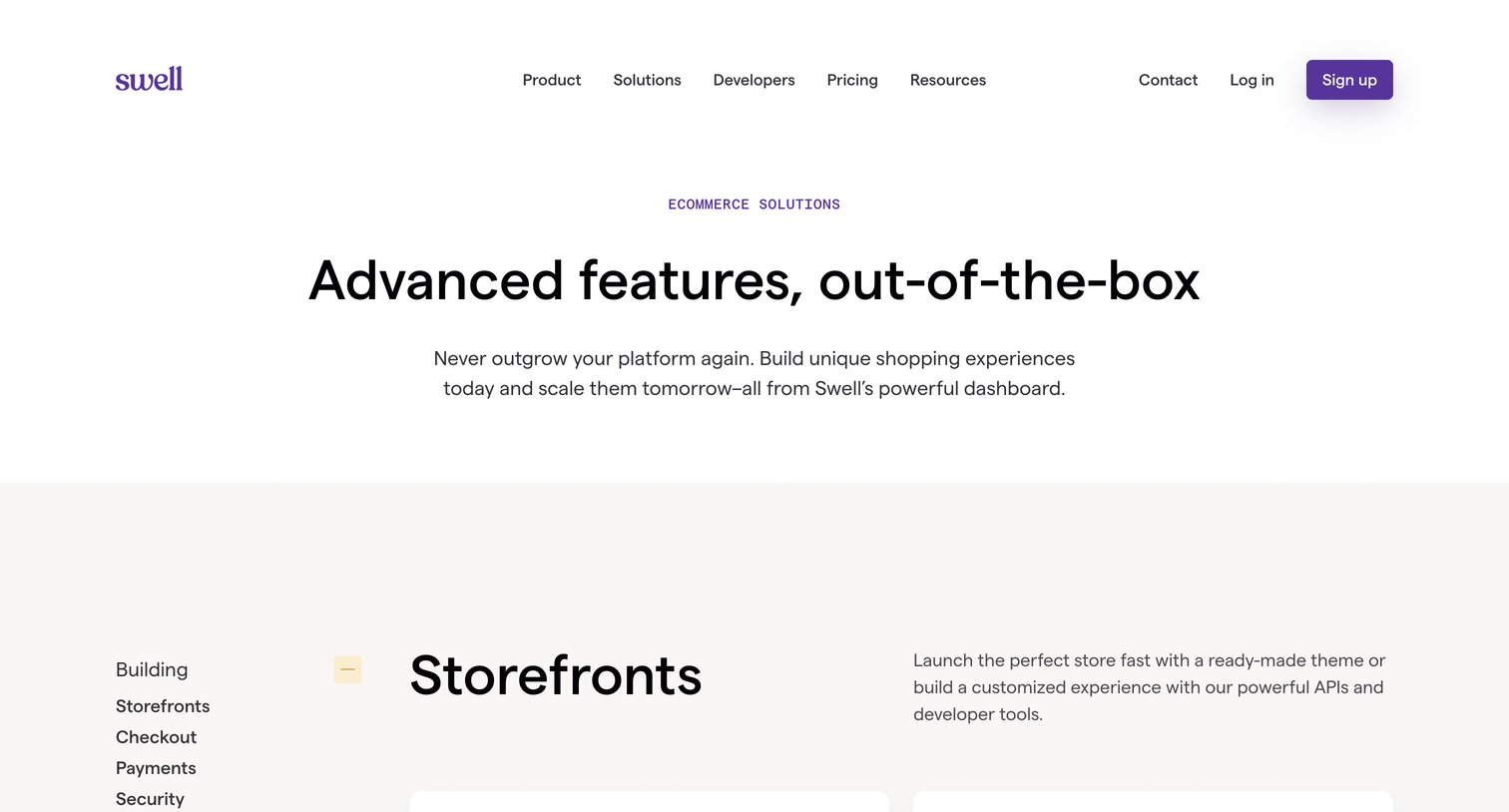 Swell - Swell | Next-level ecommerce for everyone screen