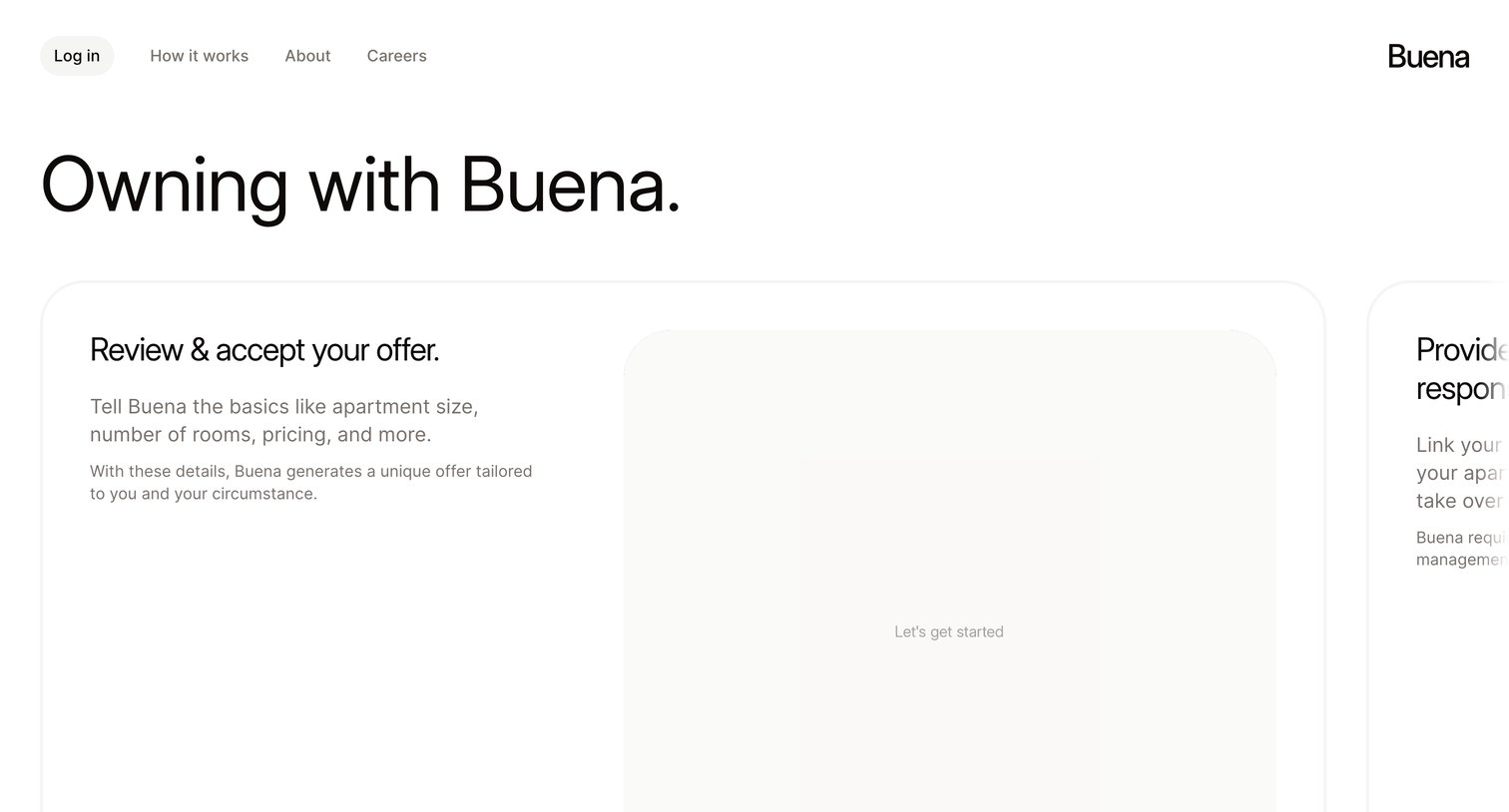 Buena - How it works | Buena screen