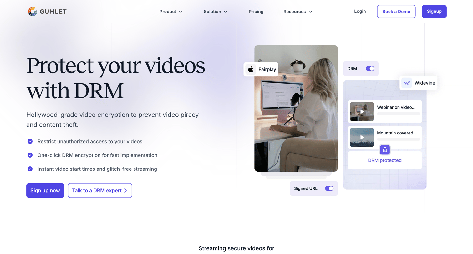 Gumlet - Secure Your Videos with Video DRM screen