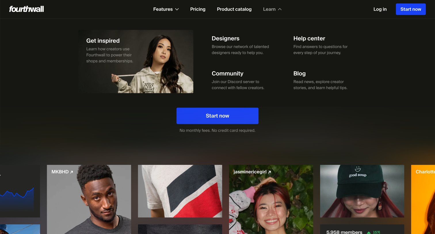 Fourthwall - Fourthwall  The best way for creators to open shops, offer memberships, and engage supporters screen