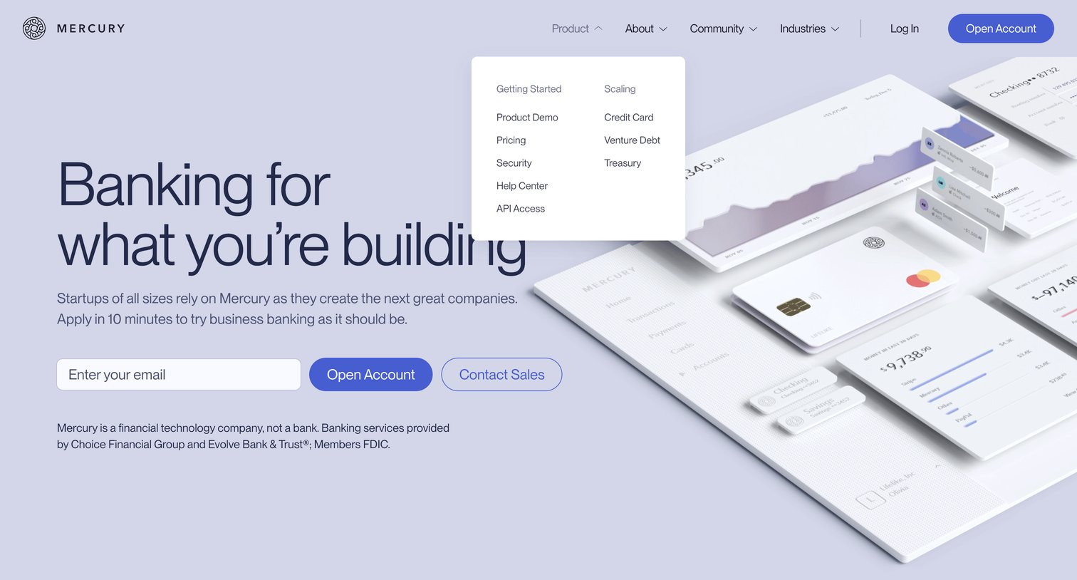 Mercury - Mercury | Banking for Startups screen