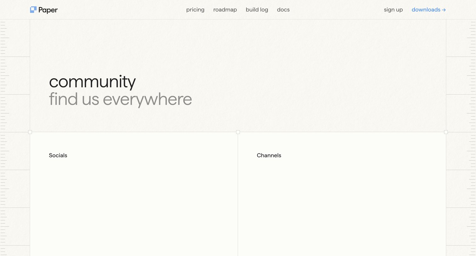 Paper - Community • Paper screen