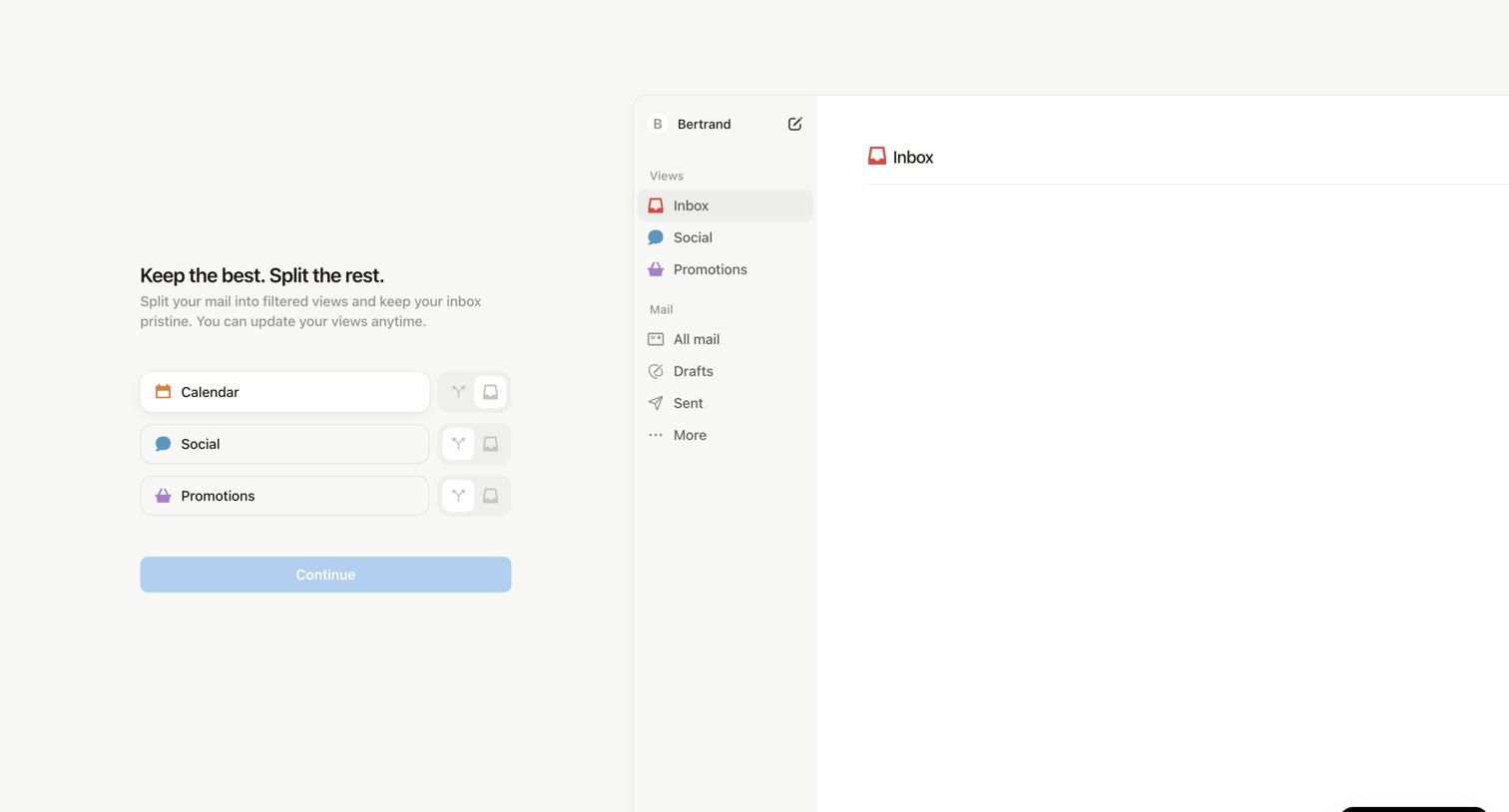 Notion Mail - 99+ • Inbox • nicelydoneproducts@gmail.com • Notion Mail screen