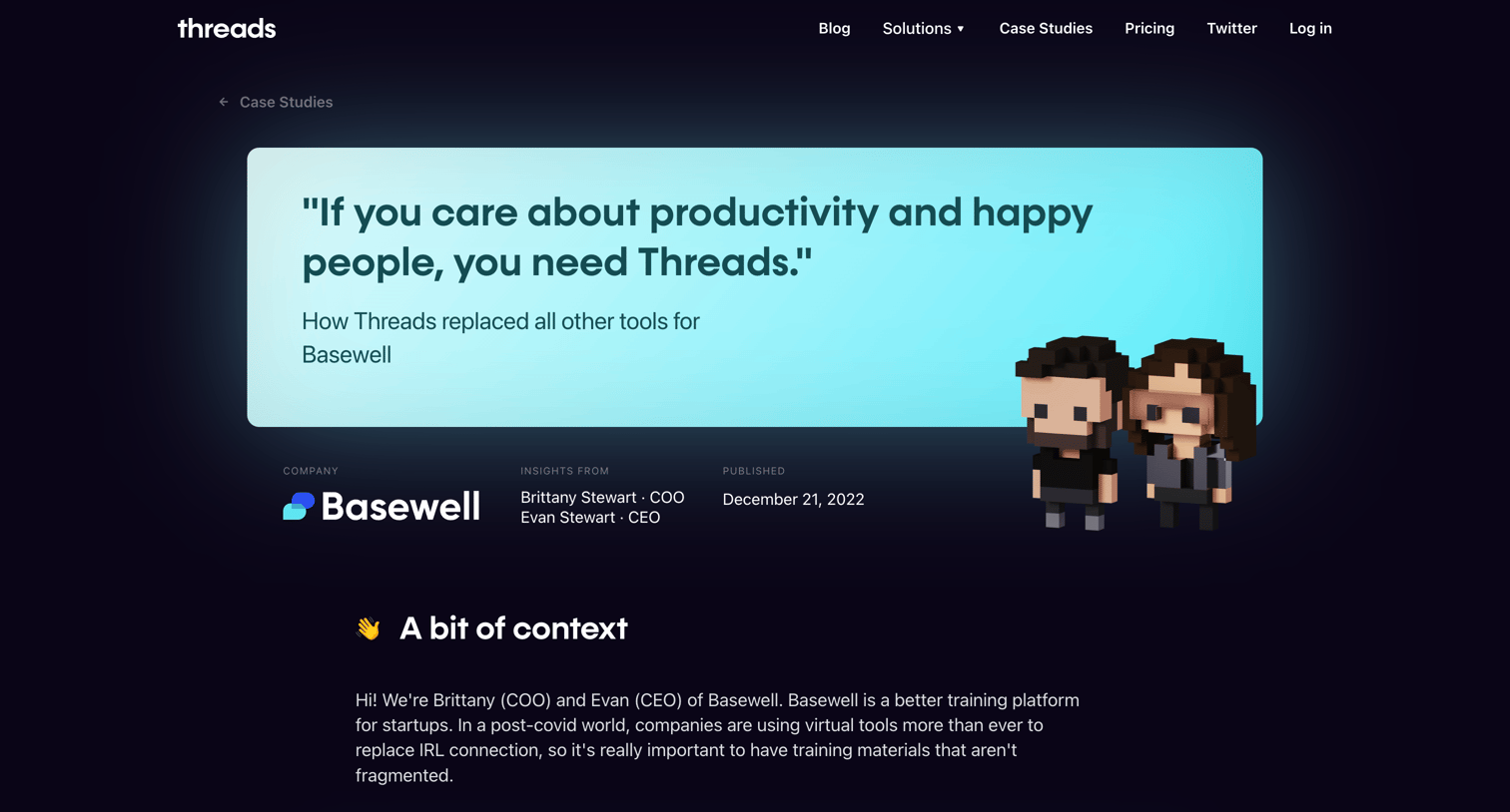 Threads - Threads Case Study | Basewell screen