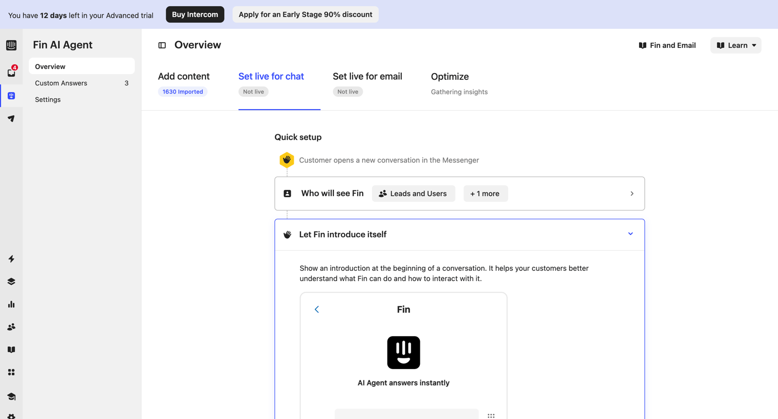 Intercom - Overview | Nicelydone Intercom screen