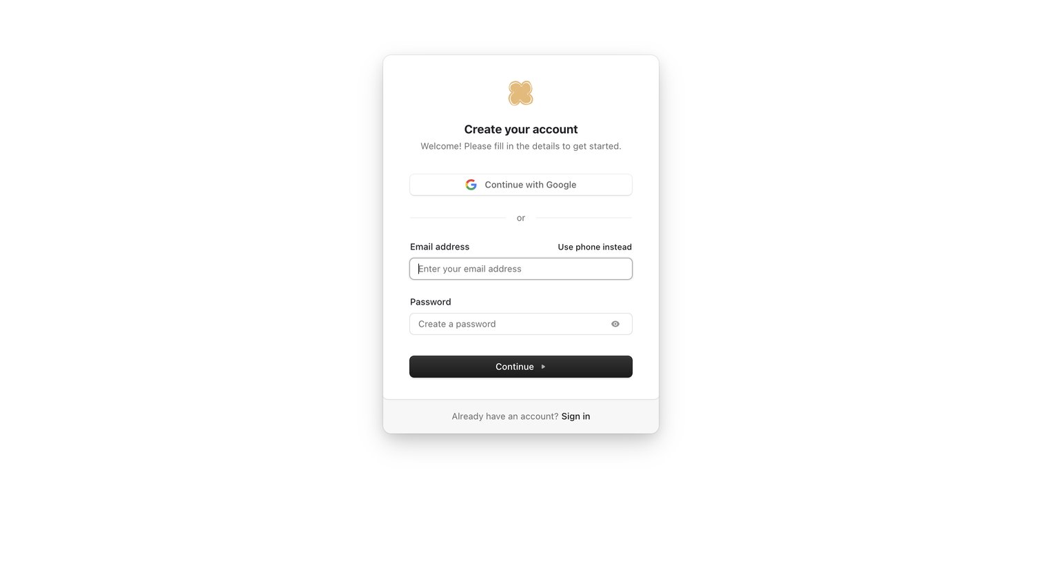 Bud - My account | Bud screen