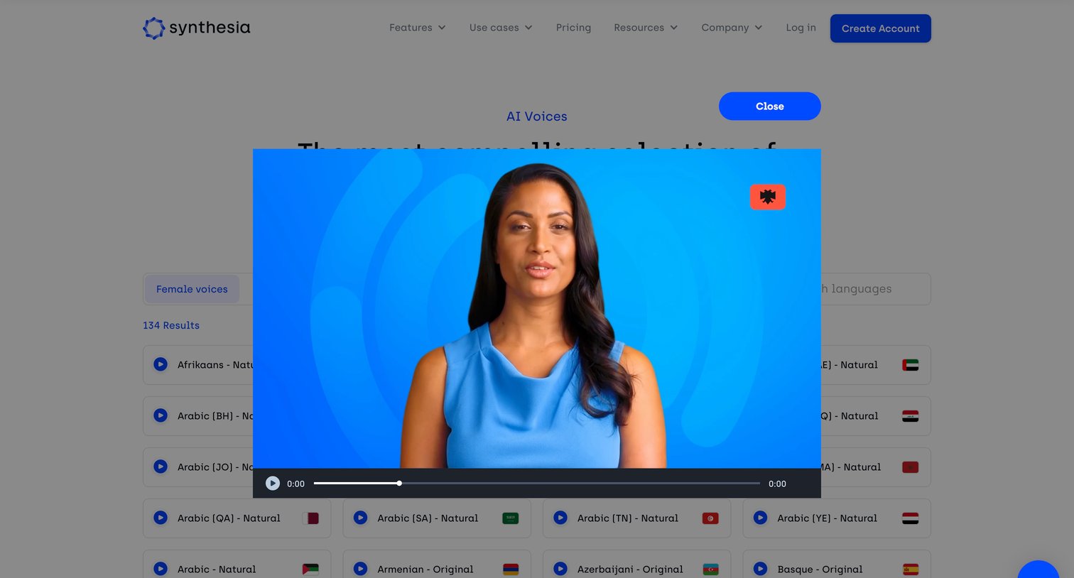 Synthesia - Make Videos in 120+ Languages in 5 Mins | Hear All Languages screen