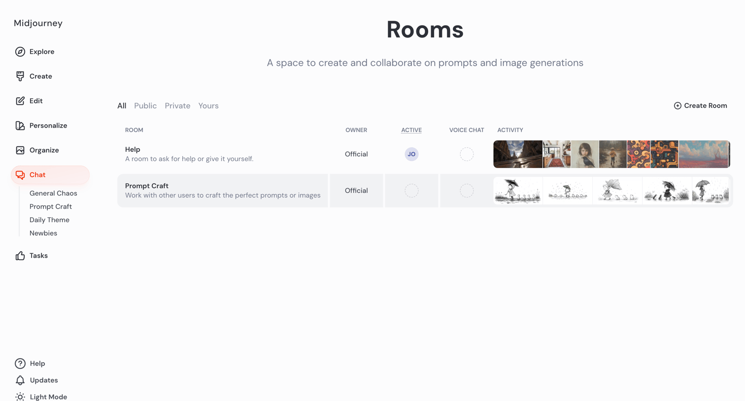 Midjourney - Rooms: Lobby screen