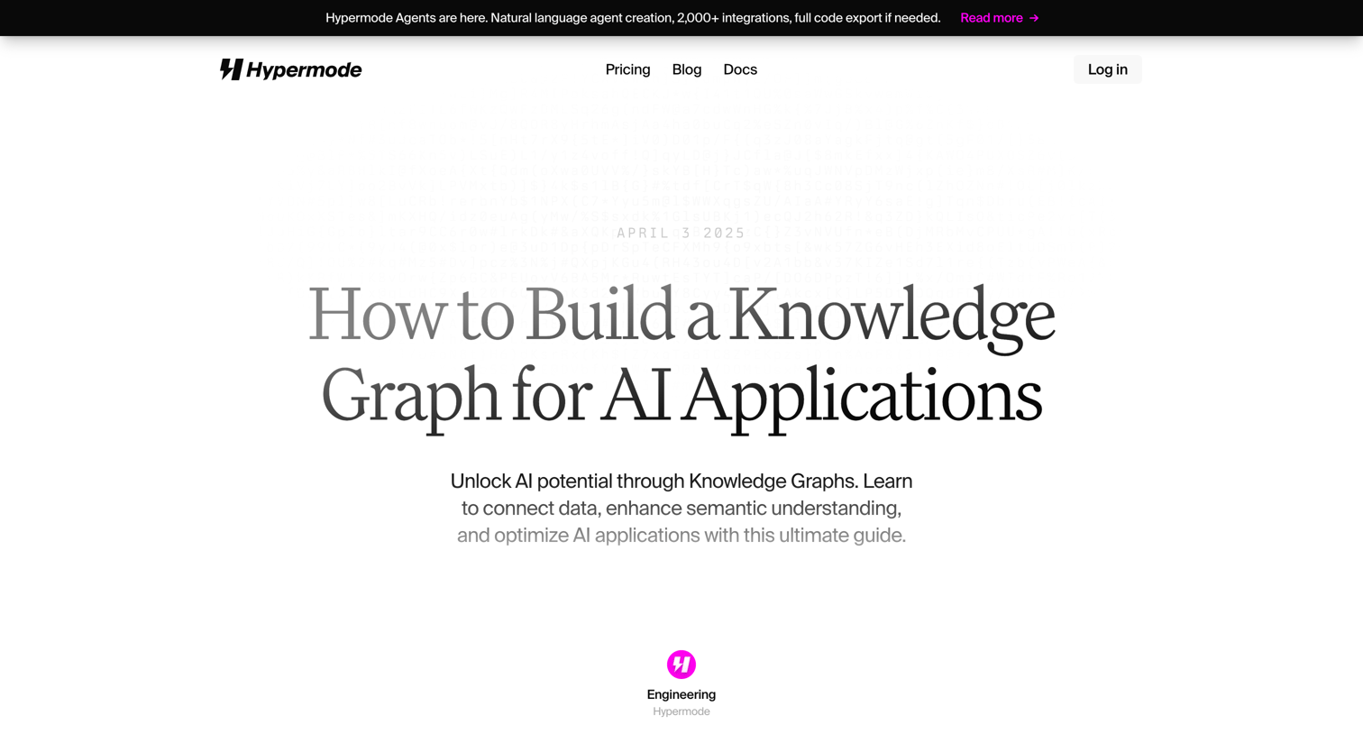 Hypermode - How to Build a Knowledge Graph for AI Applications – Hypermode screen