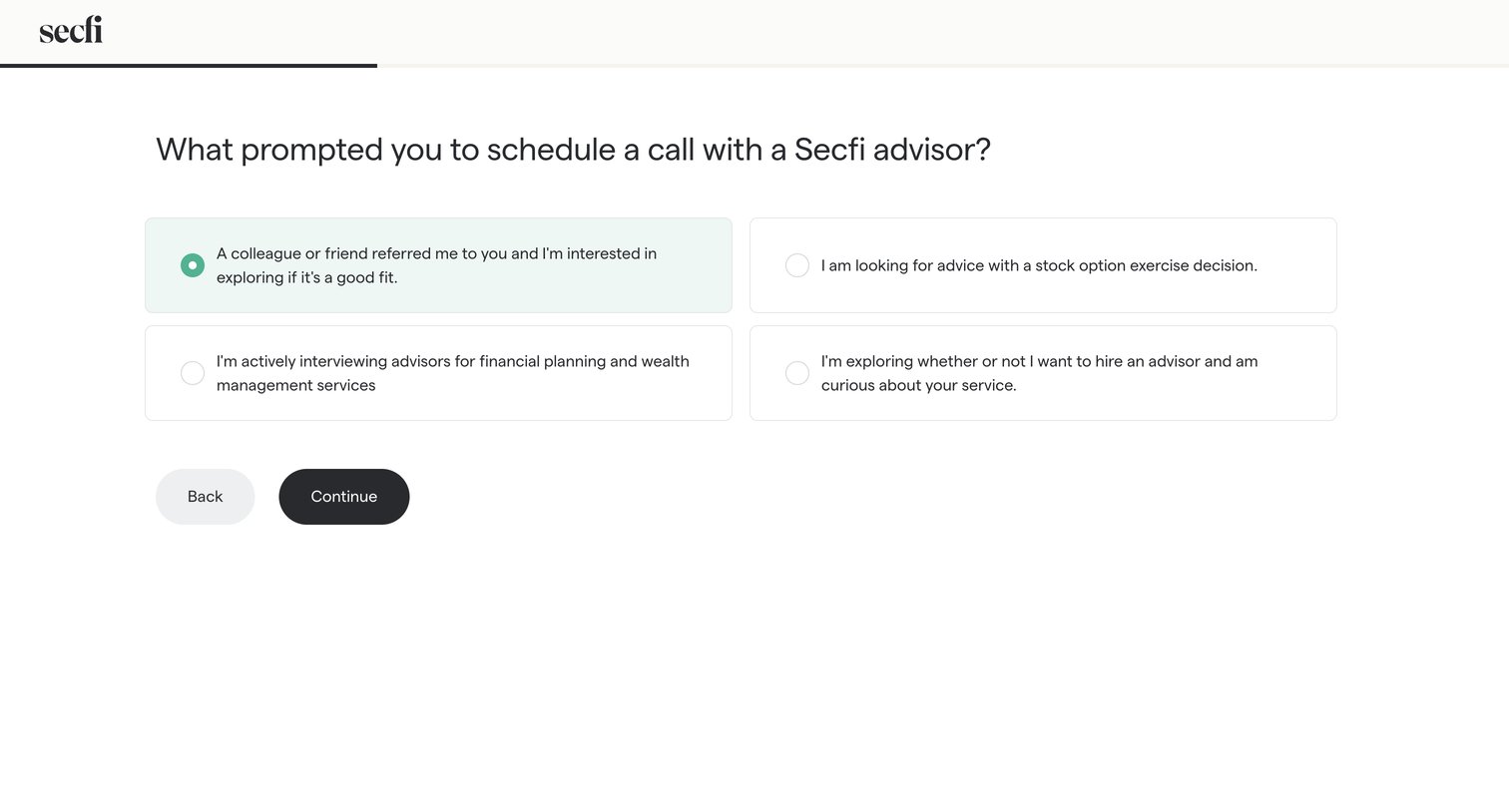 Secfi - Wealth Management | Secfi screen