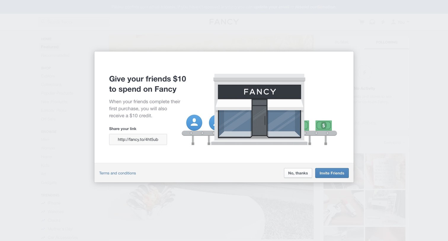 Fancy - Onboarding screen