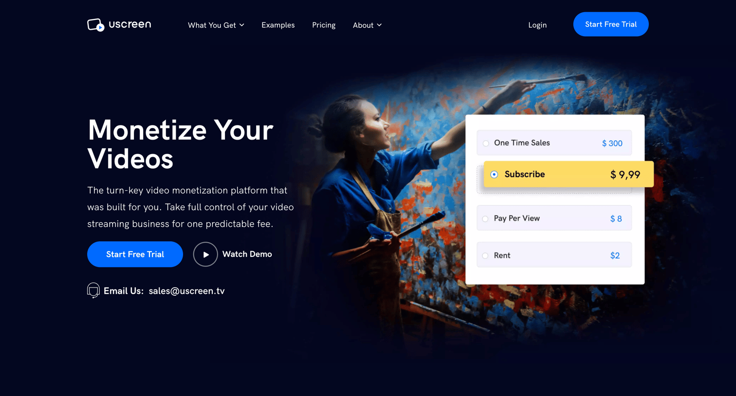 Uscreen - Video Monetization Platform Monetize Your Videos W Uscreen screen