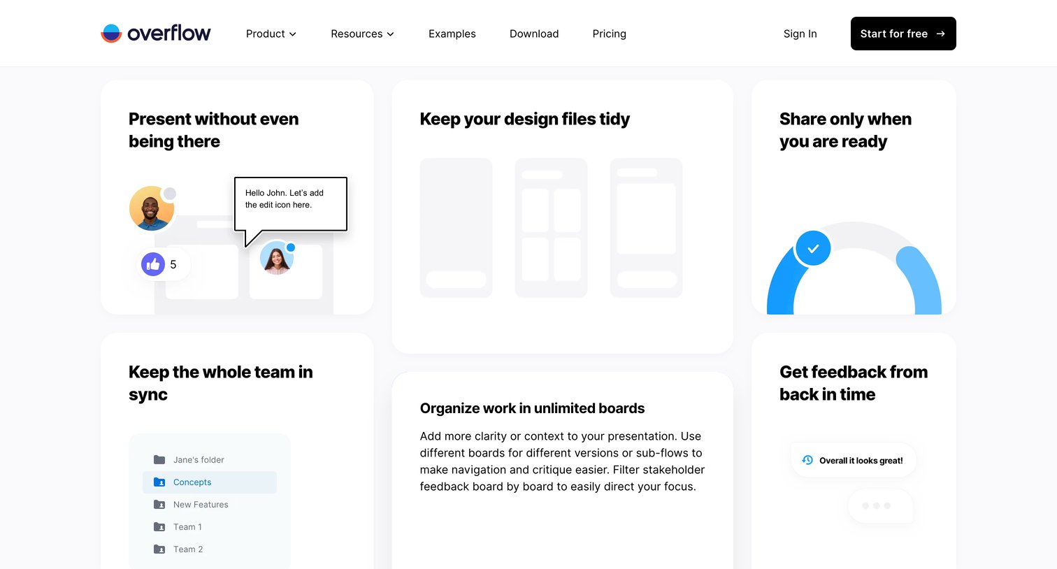 Overflow - The all-in-one design communication platform | Overflow screen