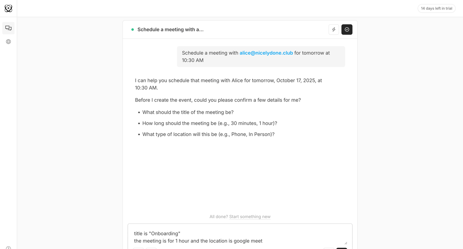 Quin - Schedule a meeting with a... | Quin screen