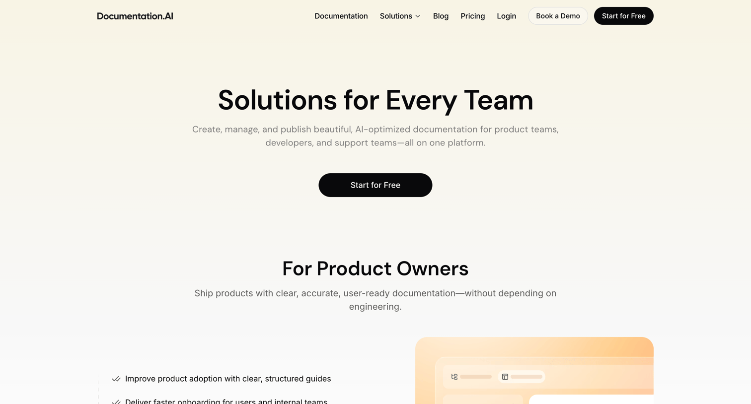Documentation.AI - Documentation.AI Solutions screen