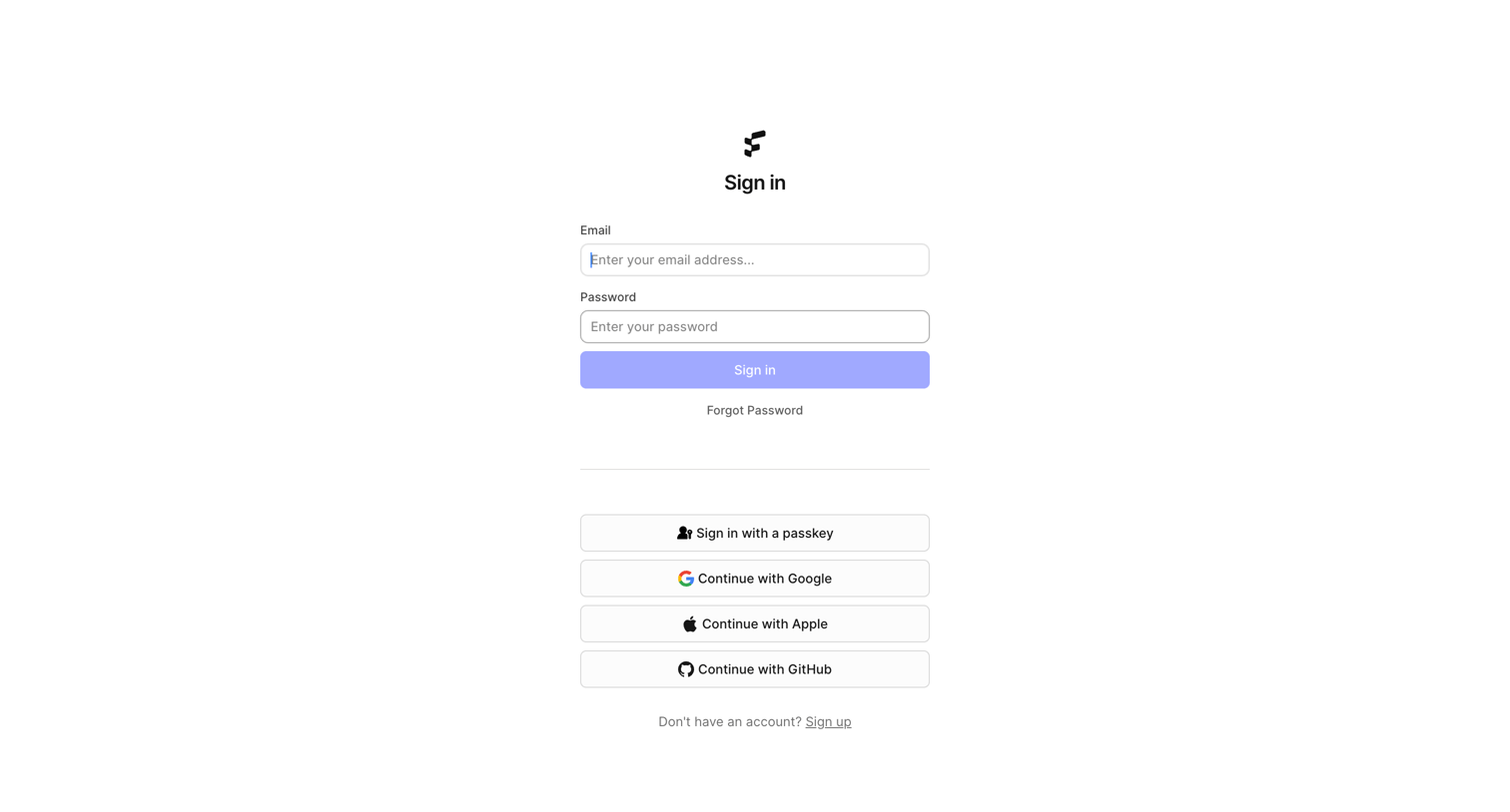FeatureOS - Sign in | FeatureOS screen