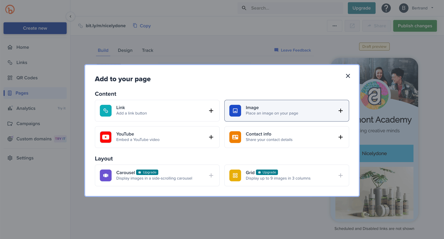 Bitly - Bitly | Bitly Page screen