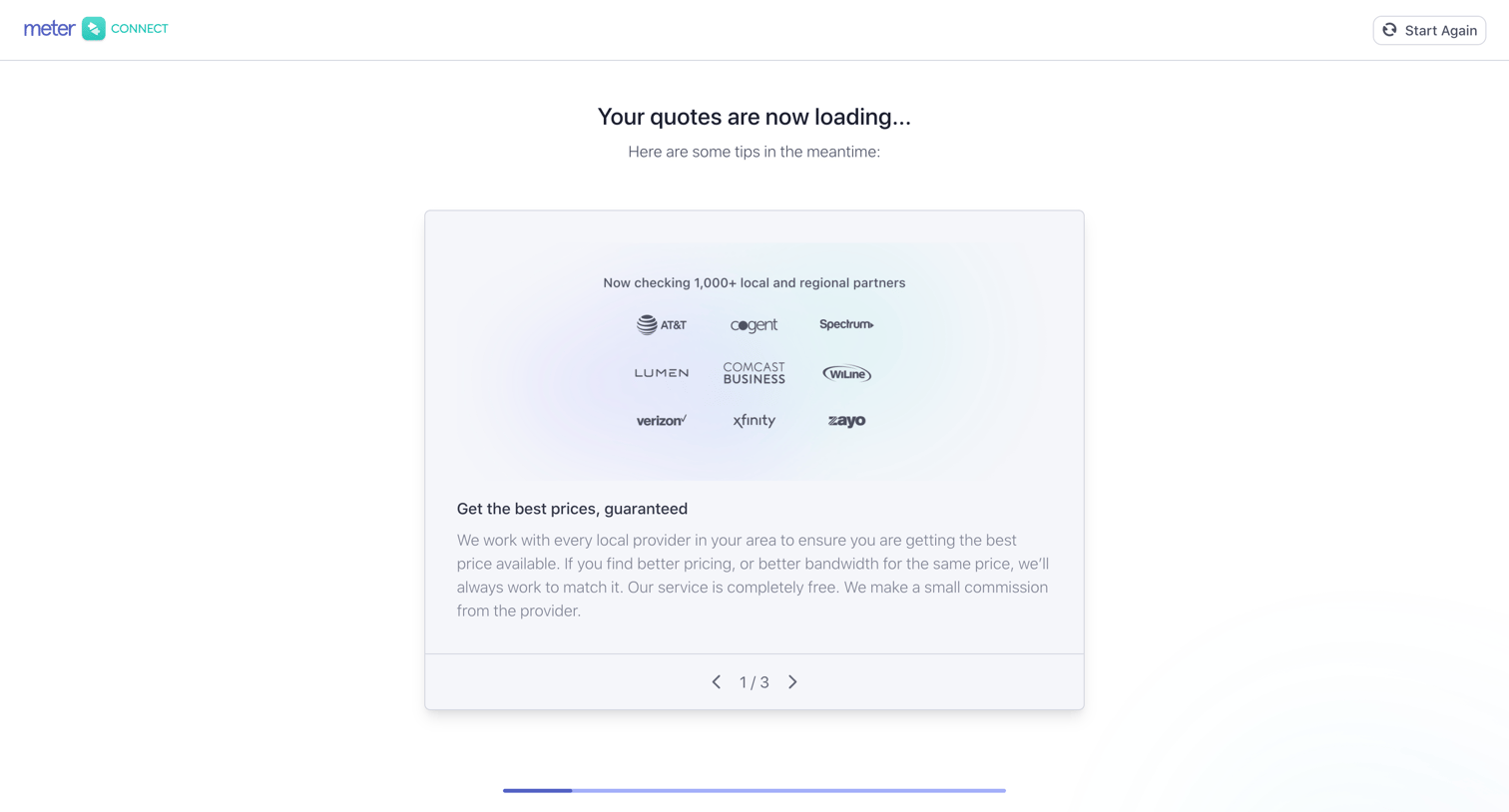 Meter - Meter Connect screen
