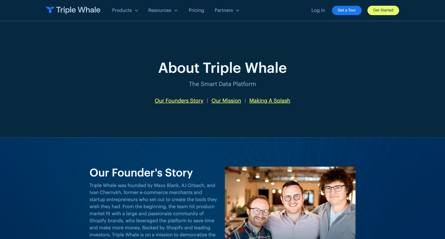 Triple Whale - About | Triple Whale screen