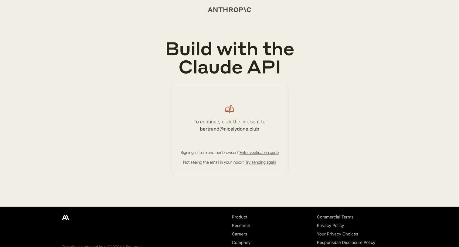 Anthropic - Anthropic Console screen