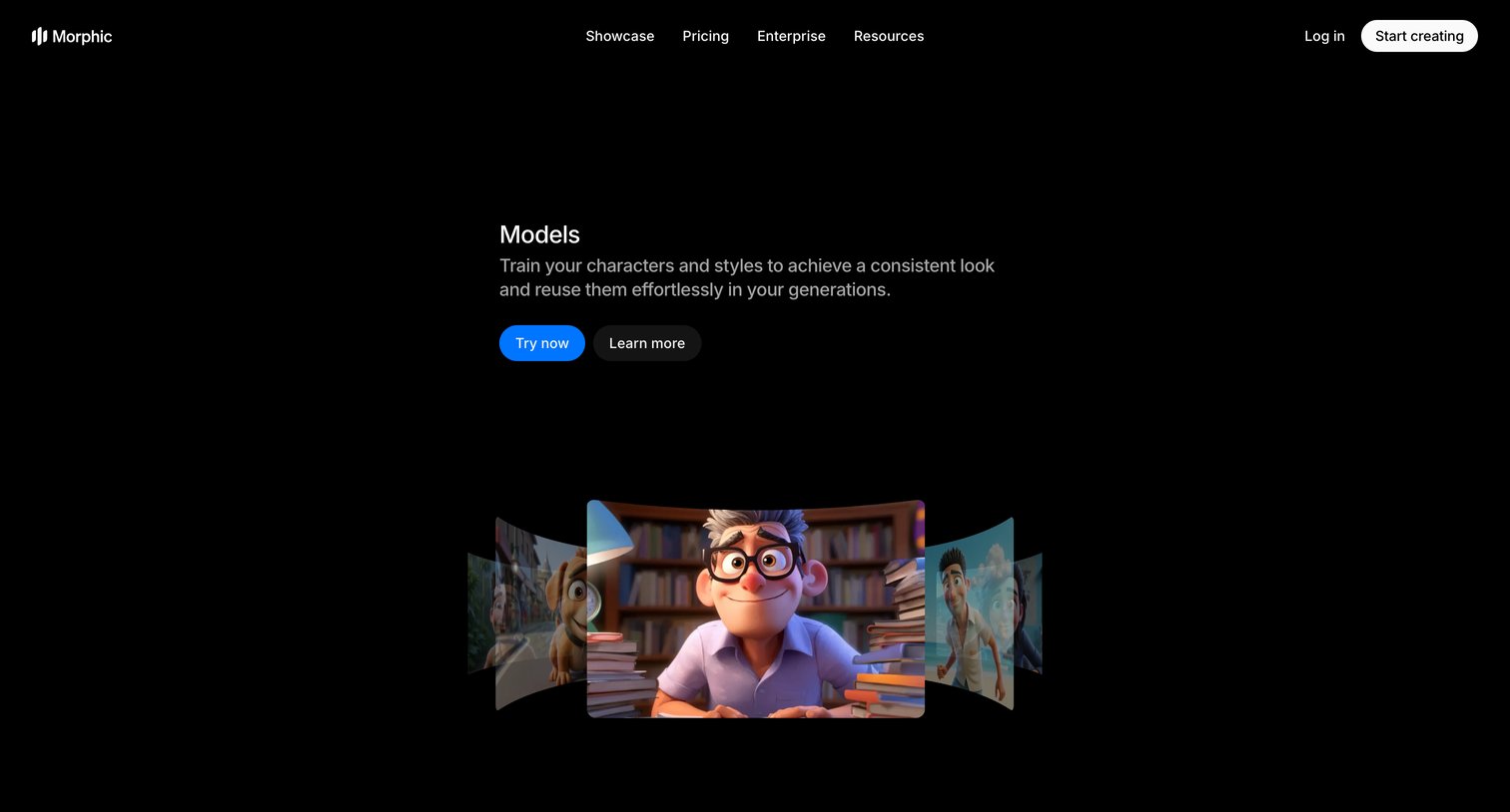 Morphic - Character & Style Models  AI Model Training  Morphic screen