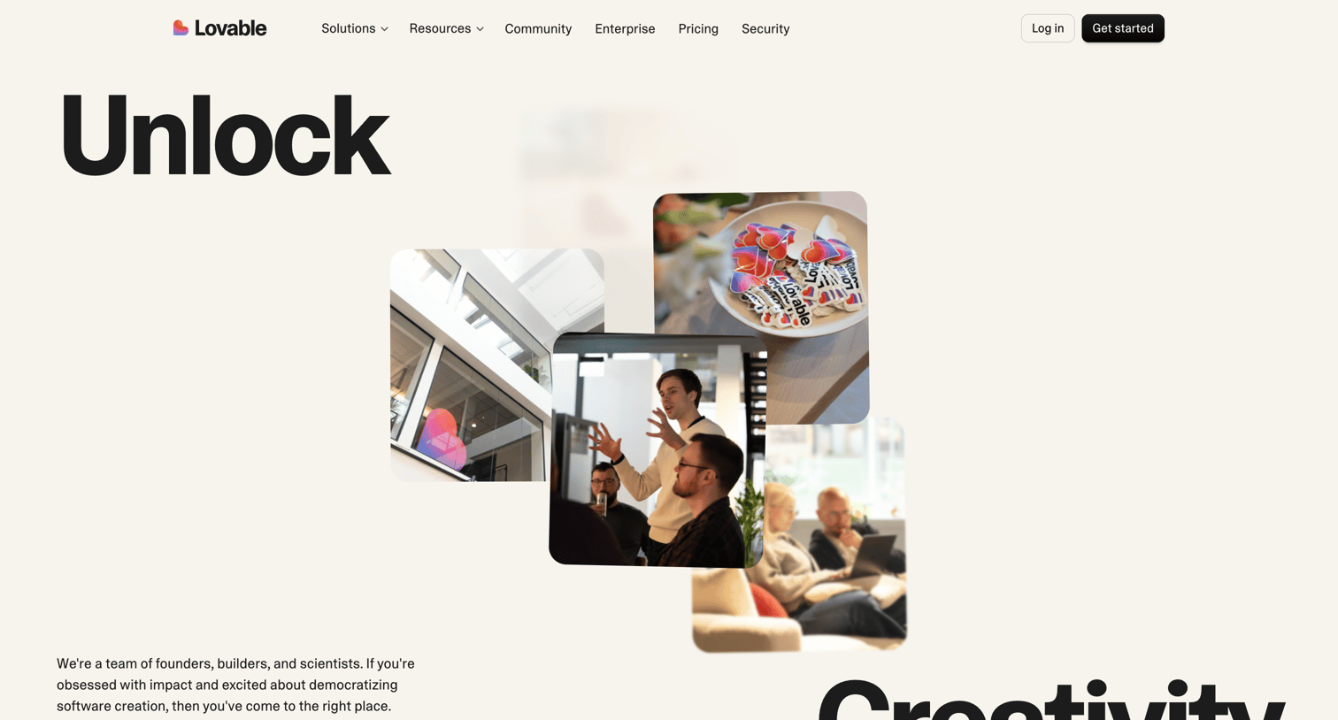 Lovable - Careers at Lovable - The last piece of software screen