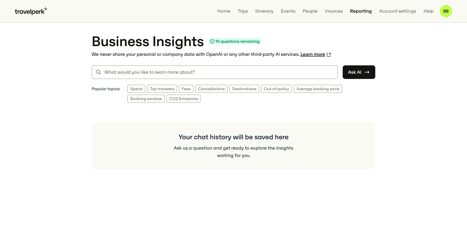 Travelperk - Nicelydone business insights — TravelPerk screen