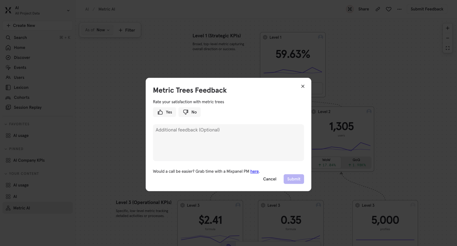 Metric AI - AI / Mixpanel from Mixpanel