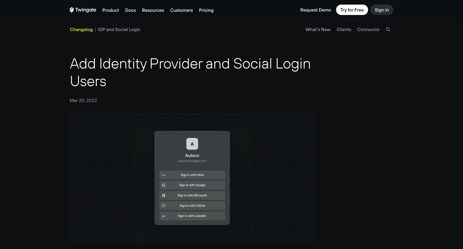 Twingate - IDP and Social Login - Twingate screen