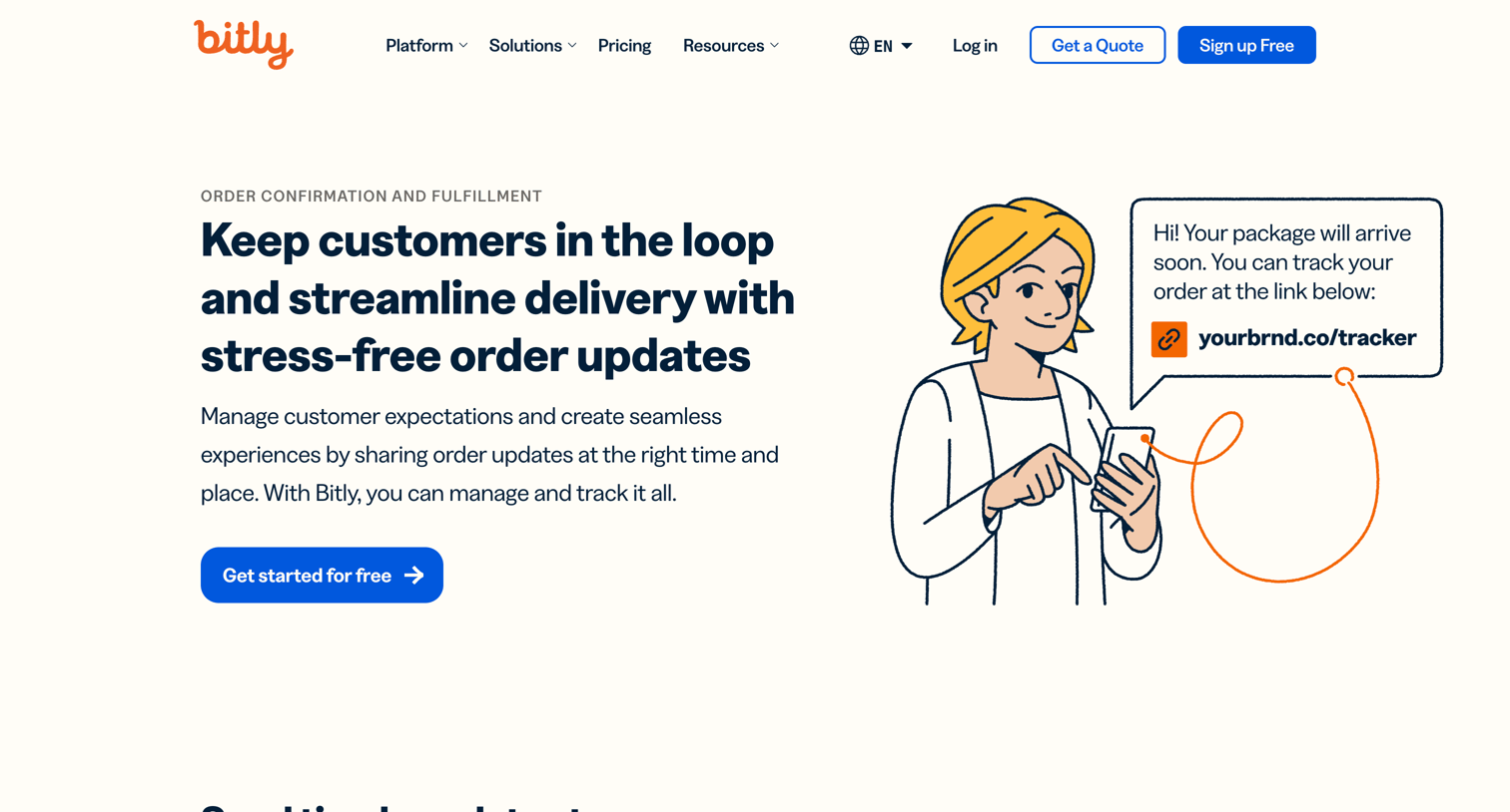Bitly - QR Codes and Short Links for Order Confirmation | Bitly screen