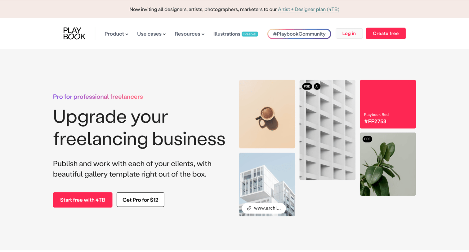 Playbook - Professional freelancers screen