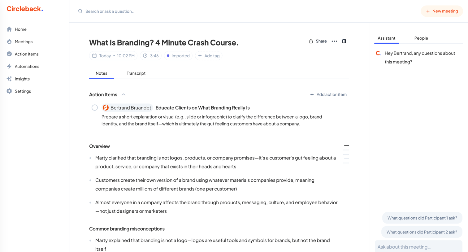 Circleback - What Is Branding? 4 Minute Crash Course. - Circleback screen