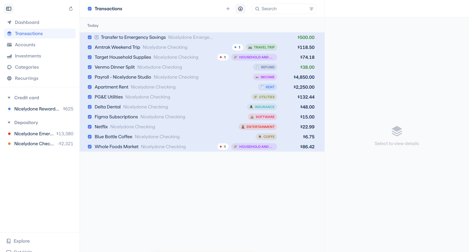 Copilot - Copilot Money | Transactions screen