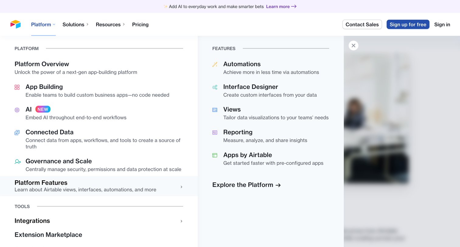 Airtable - Airtable Enterprise Built for governance and scalability | Airtabl screen