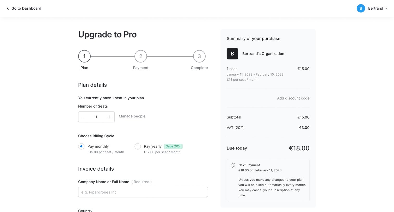 Overflow - Upgrade to Pro | Overflow screen