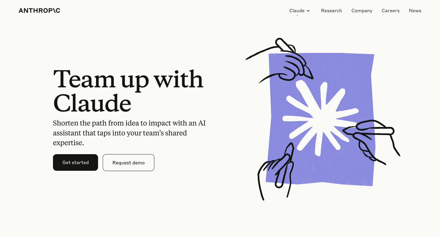 Claude - Team up with Claude | Anthropic screen