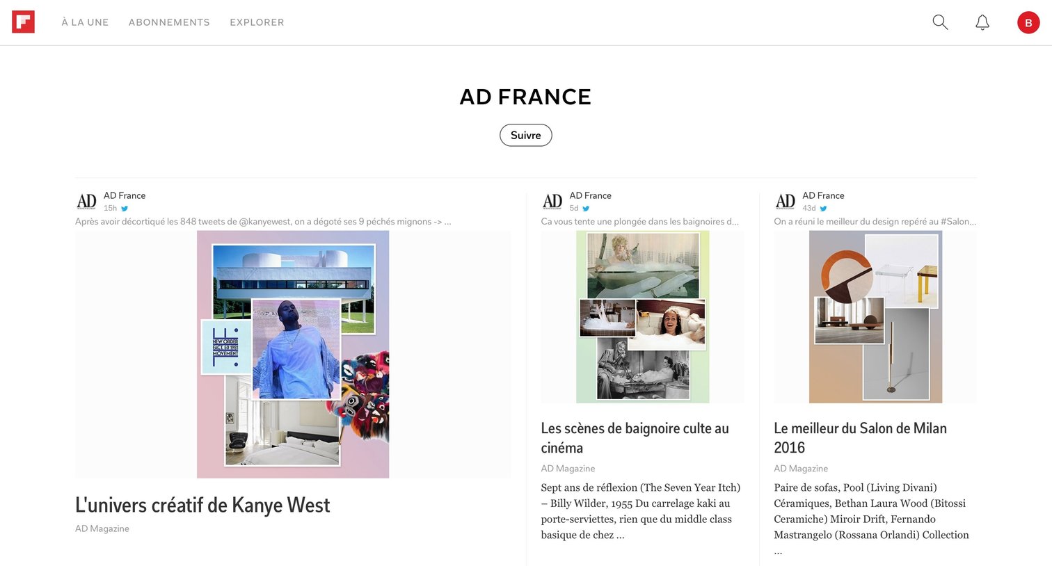 Flipboard - Profile screen